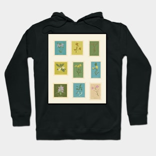 Flower postage stamps Hoodie